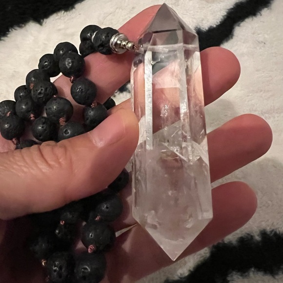 DT Power Quartz + Lava Mala Necklace - Picture 9 of 10